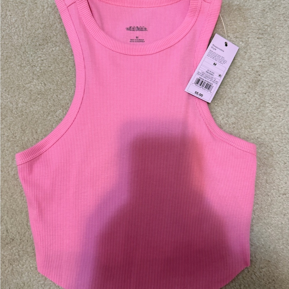 Wild Fable Bright Pink Sleeveless Top